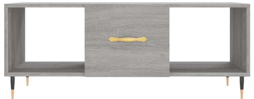 Mesa de centro 102x50x40cm derivados de madeira cinzento sonoma