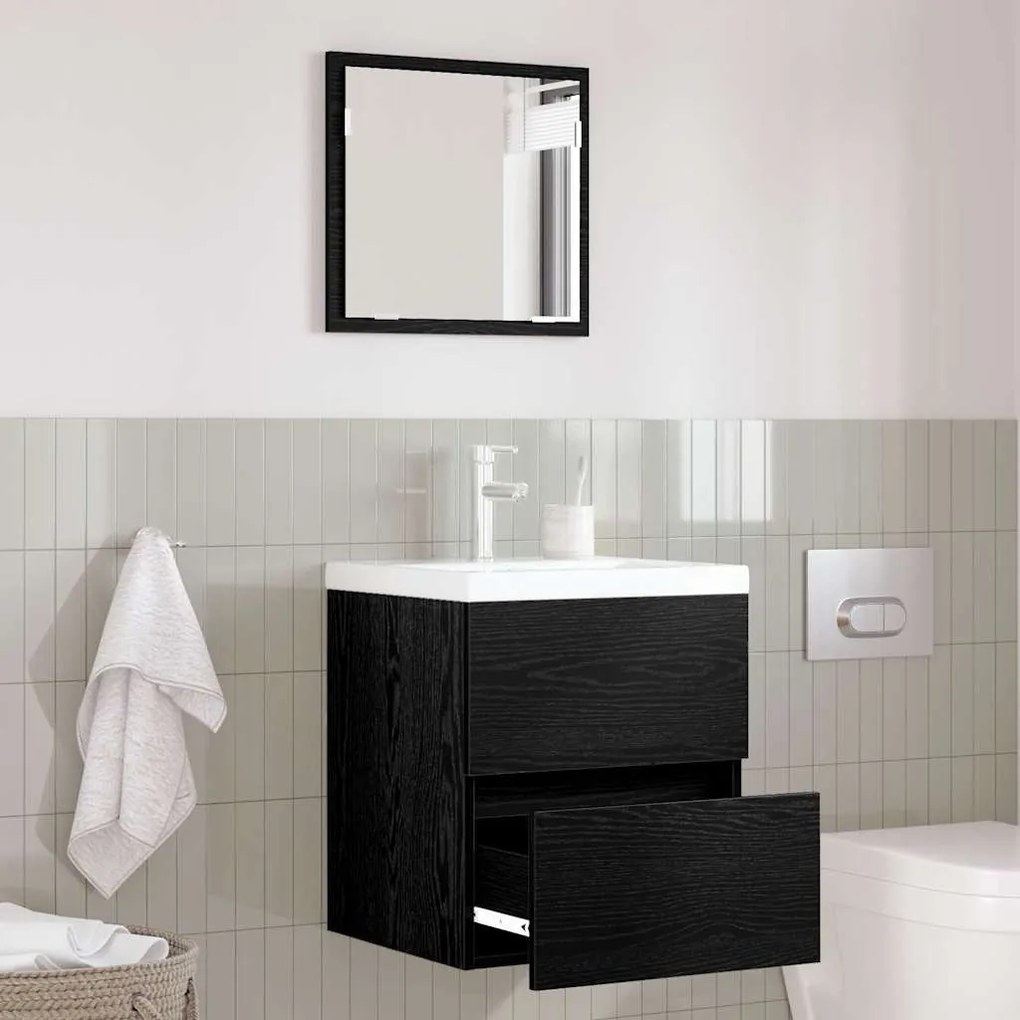 vidaXL Armário de Banheiro com gaveta Carvalho Preto 41 x 38.5 x 45 cm