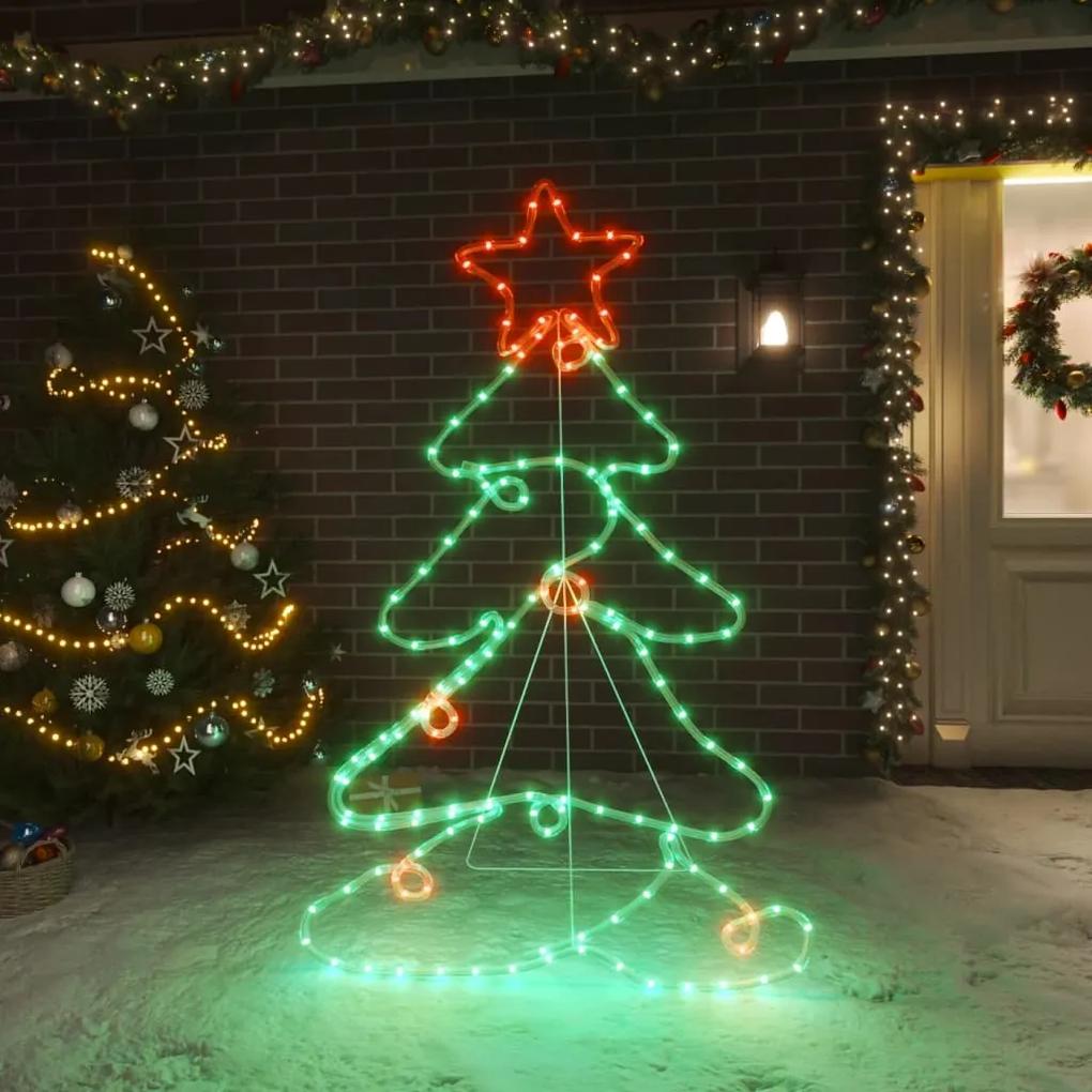 343288 vidaXL Figura de árvore de Natal com 144 luzes LED 88x56 cm