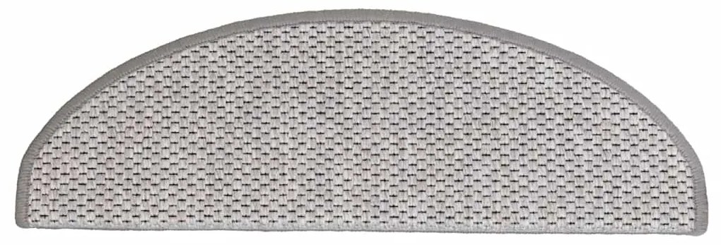 Tapetes escada adesivos aspeto sisal 30 pcs 65x21x4cm platina