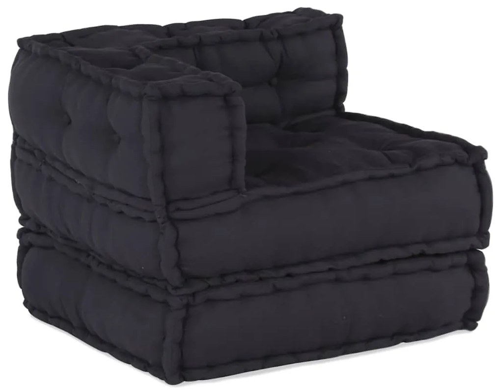 Pufe modular 70x70x54 cm tecido antracite
