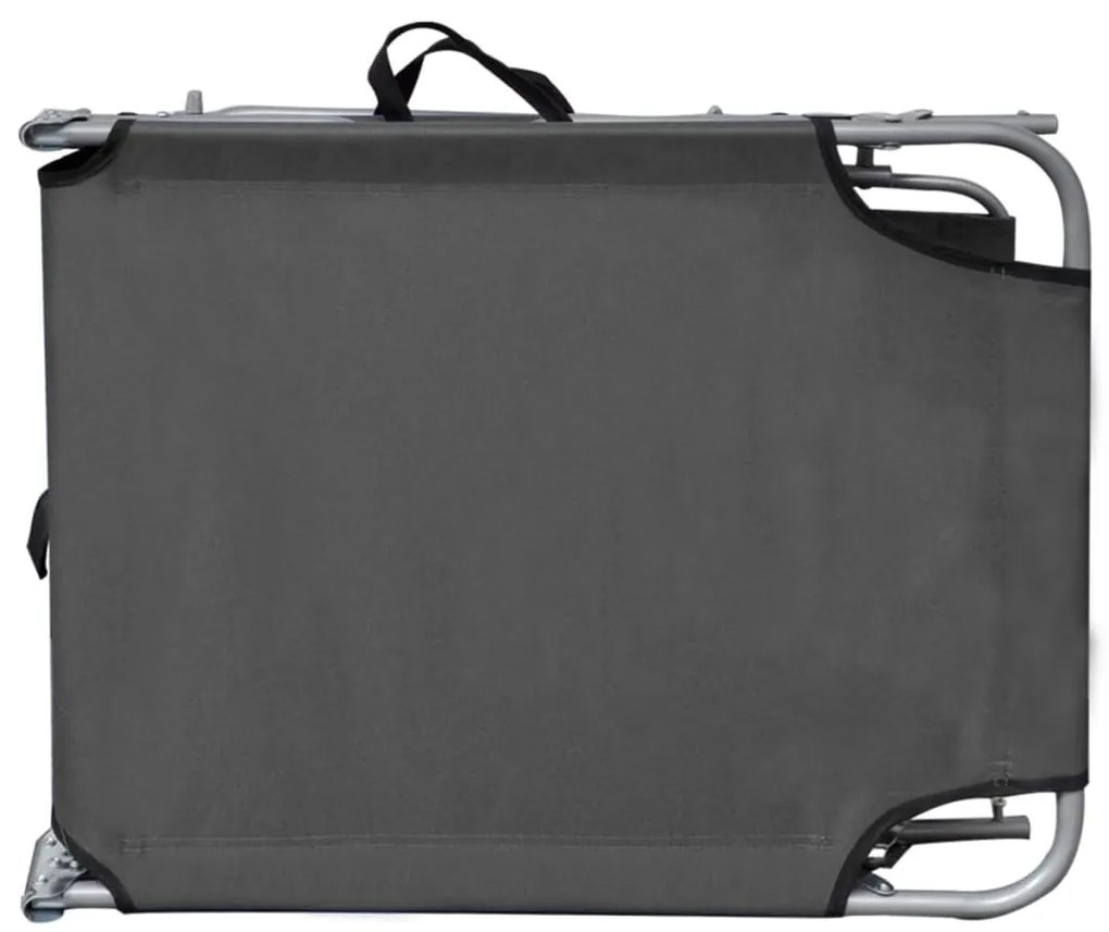 Espreguiçadeira com toldo aço cinzento