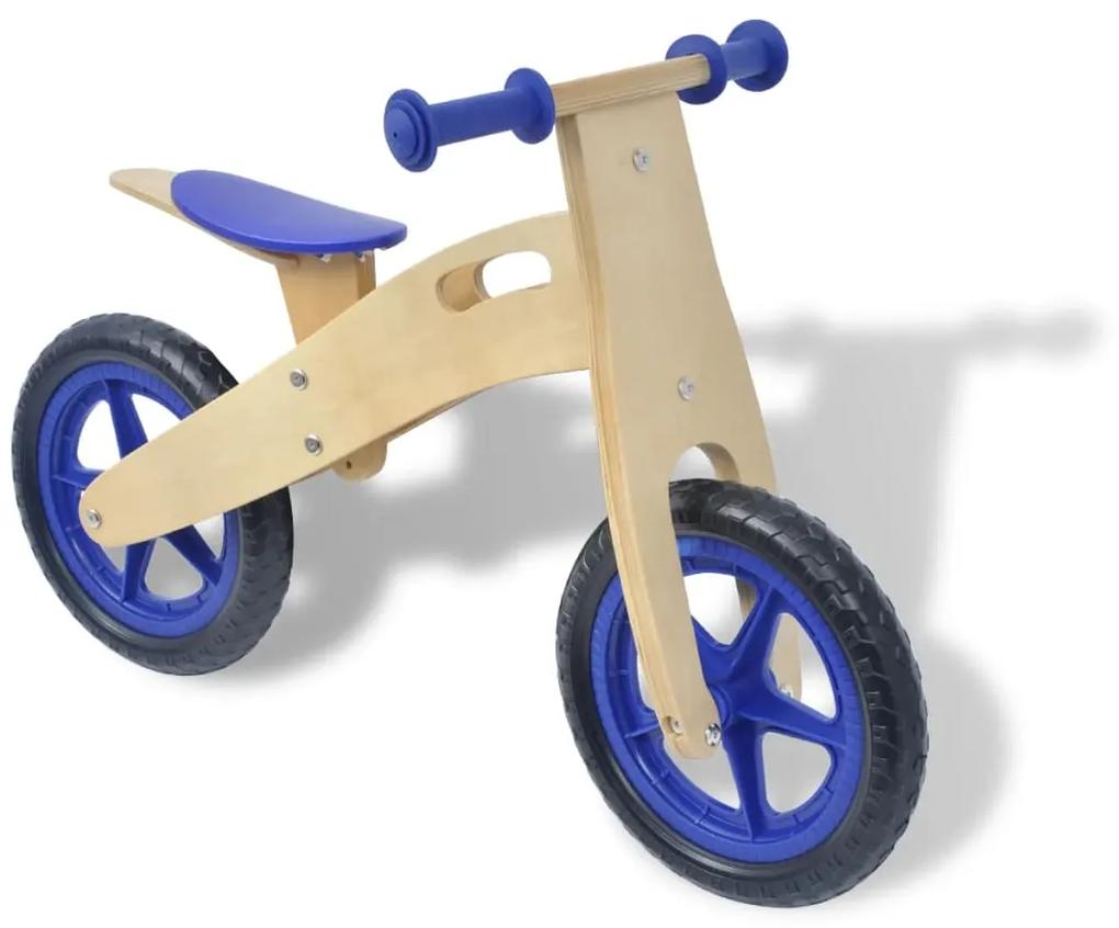 80138 vidaXL Bicicleta de equilíbrio em madeira azul