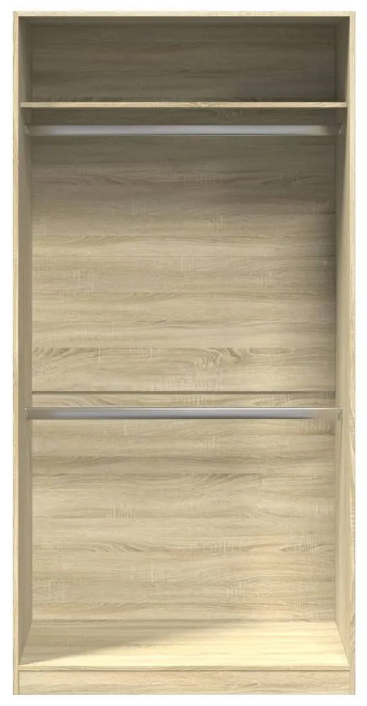 Roupeiro 100x50x200 cm contraplacado carvalho sonoma