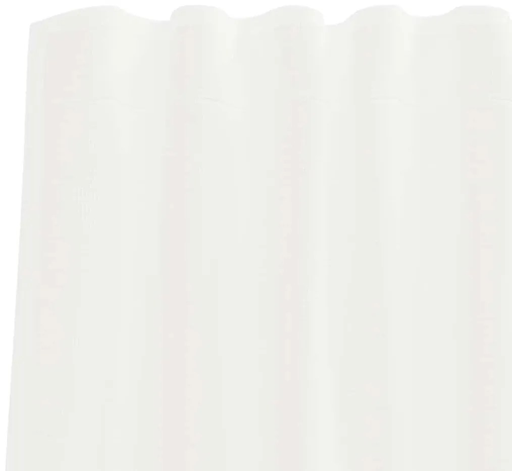 Cortinas de voile com bolsos para varão 2 pcs branco