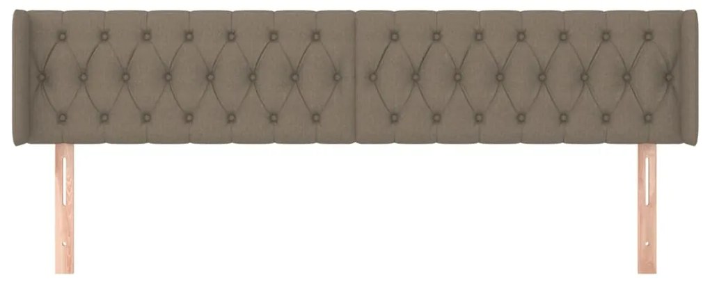 Cabeceira cama abas tecido 183x16x78/88 cm cinzento-acastanhado