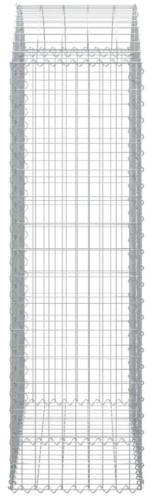 Cesto gabião arqueado 100x50x160/180 cm ferro galvanizado