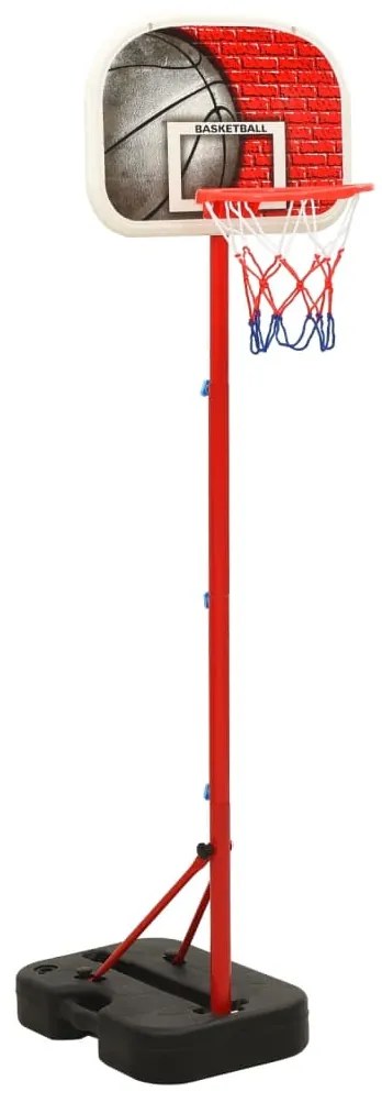 80347 vidaXL Conjunto portátil de basquetebol ajustável 138,5-166 cm