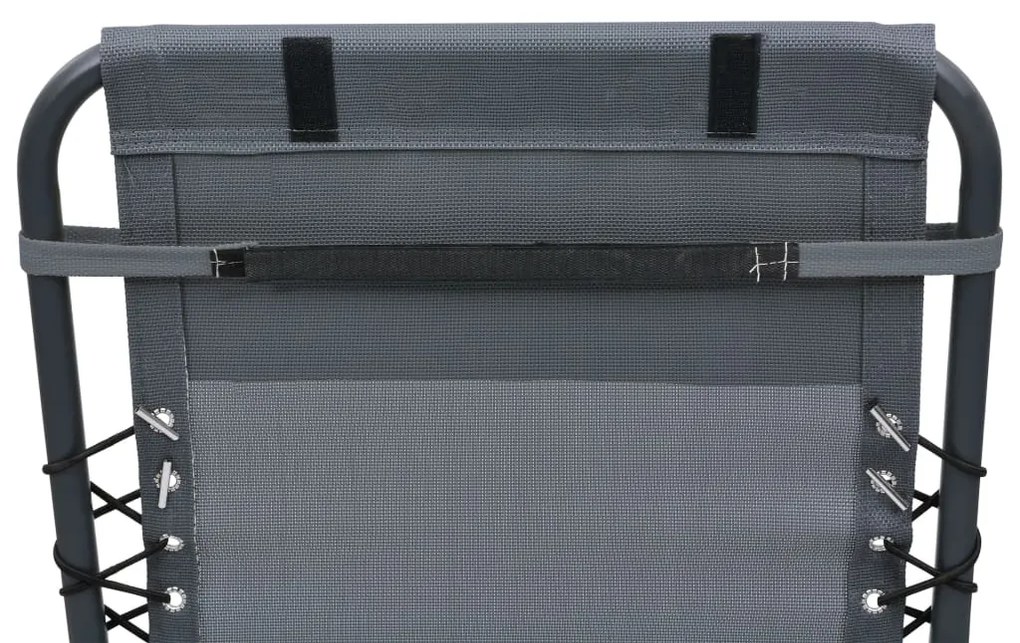 Encosto cabeça cadeira de pátio 40x7,5x15 cm textilene cinza