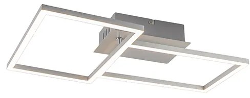 Candeeiro de teto quadrado em aço com dimmer de 3 níveis - Plazas Novo Moderno