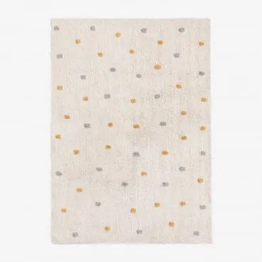 Tapete Retangular 125x170 Cm Em Algodão Jankiel Kids Amarelo Caril - Sklum