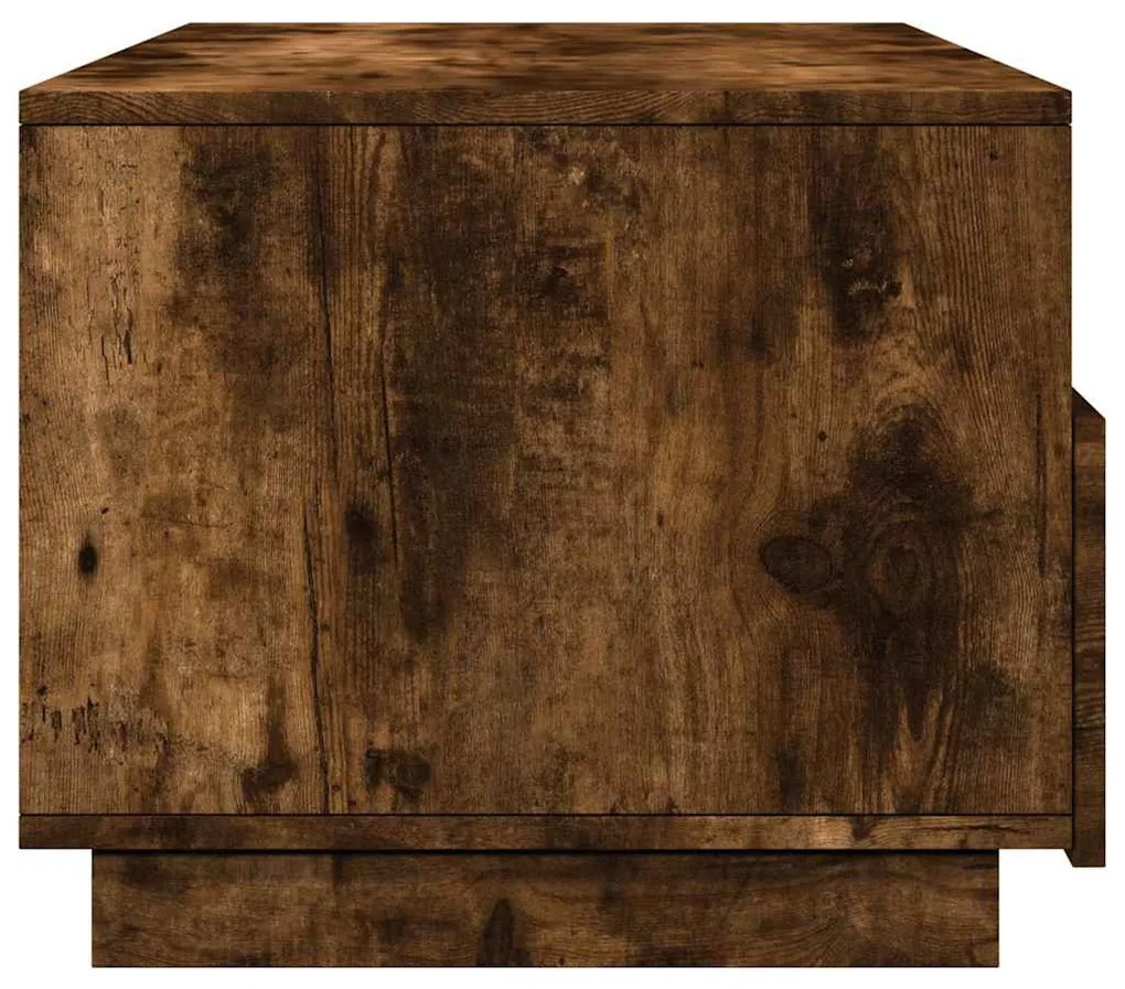 Mesa de centro com luzes LED 90x49x40 cm carvalho fumado