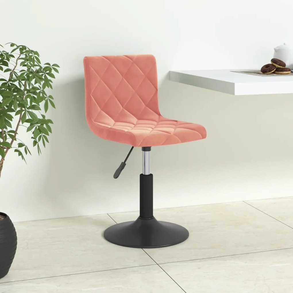 vidaXL Banco de bar veludo rosa