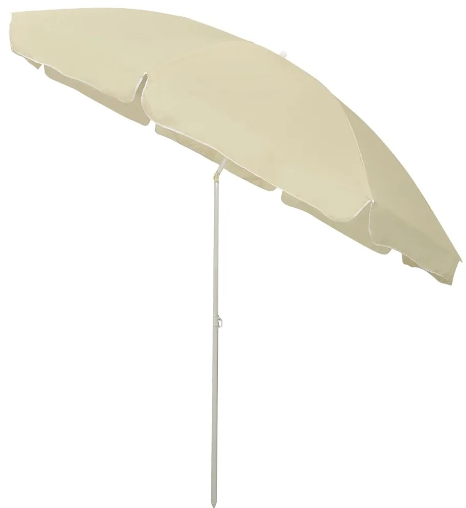 Guarda-sol de praia 300 cm amarelo areia