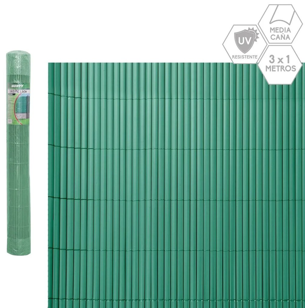 Caniço Verde PVC Plástico 3 x 1 cm