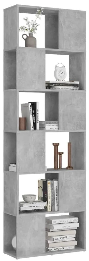 Estante/divisória 60x24x186 cm contraplacado cinzento-cimento
