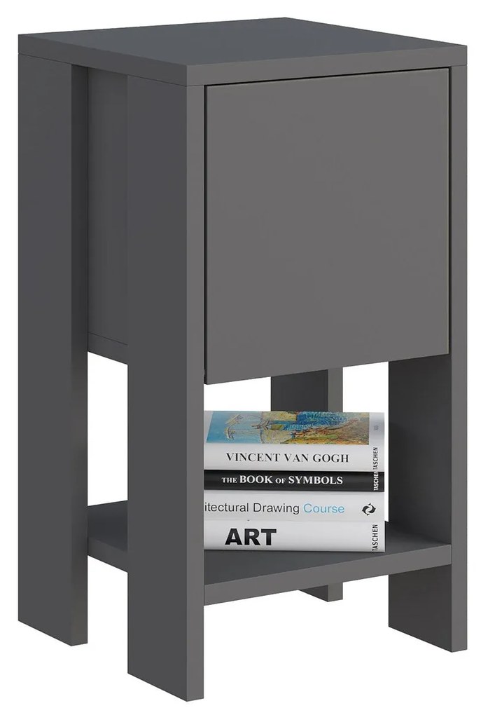 Mesinha de Cabeceira Ema – Antracite – 30x55x30 cm