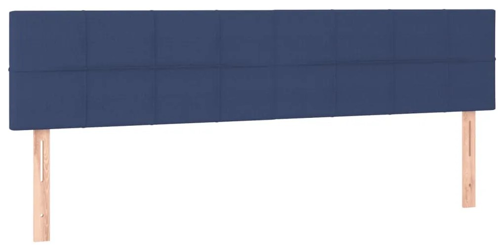 Cama boxspring com colchão 120x190 cm tecido azul
