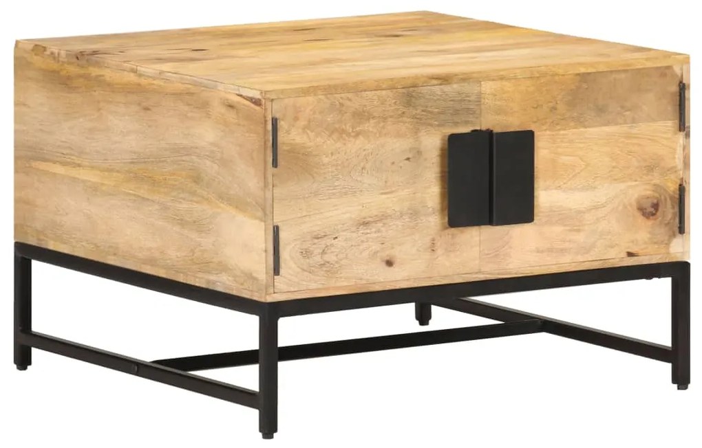 Mesa de centro 67x67x45 cm madeira de mangueira maciça