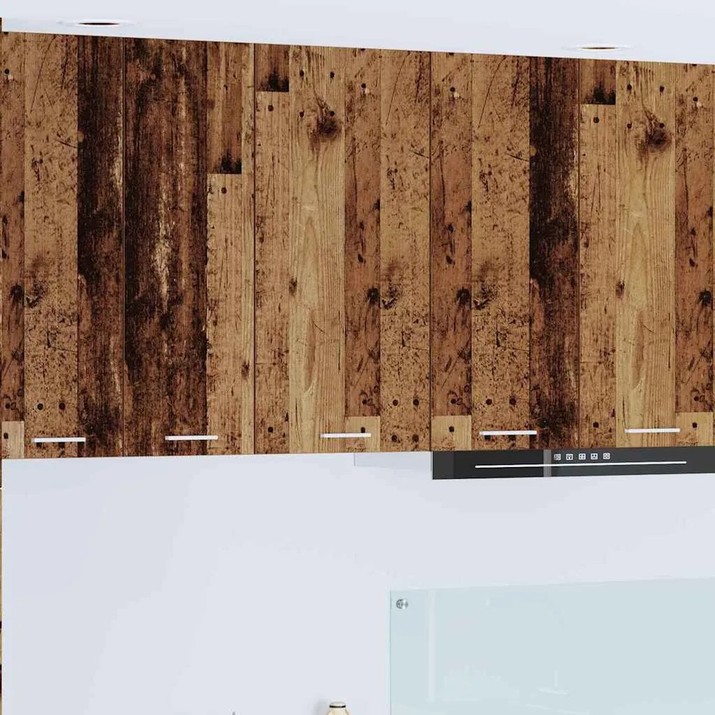 vidaXL Armário suspenso Madeira Antiga e Branco 40 x 31 x 80 cm