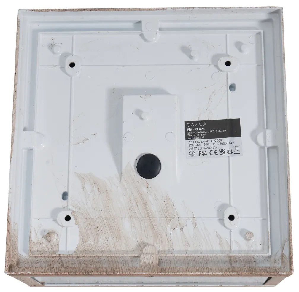 Plafon de teto industrial impressão de madeira IP44 2-Luzes - Charlois Industrial