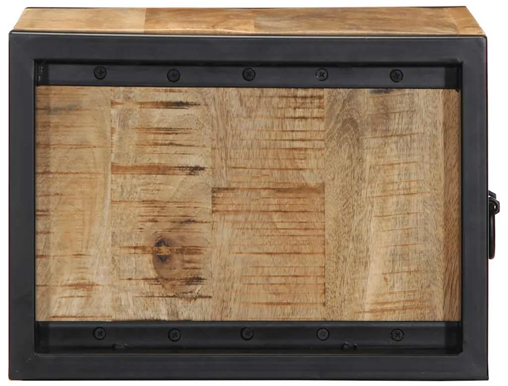 Mesa de cabeceira 40x35x25 cm madeira maciça manga áspera