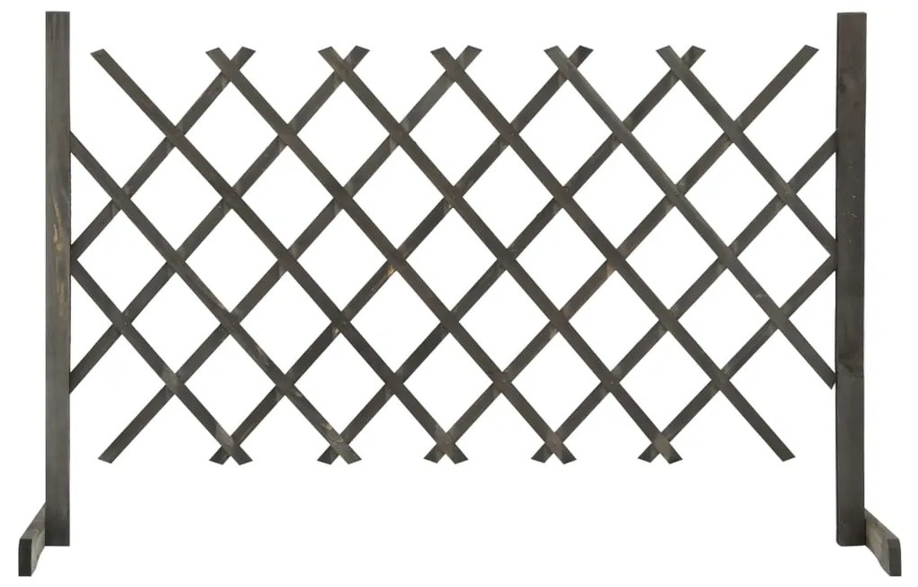 Vedação em treliça para jardim 120x90 cm abeto maciço cinzento