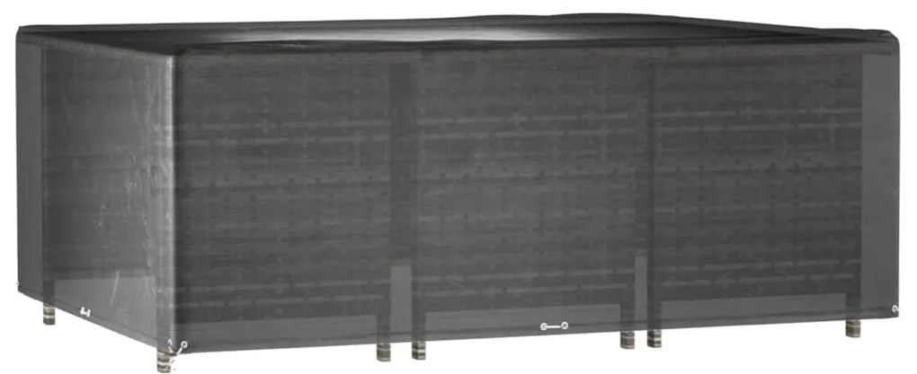 Capas móveis de jardim 2 pcs 16 ilhós 278x204x105 cm retangular