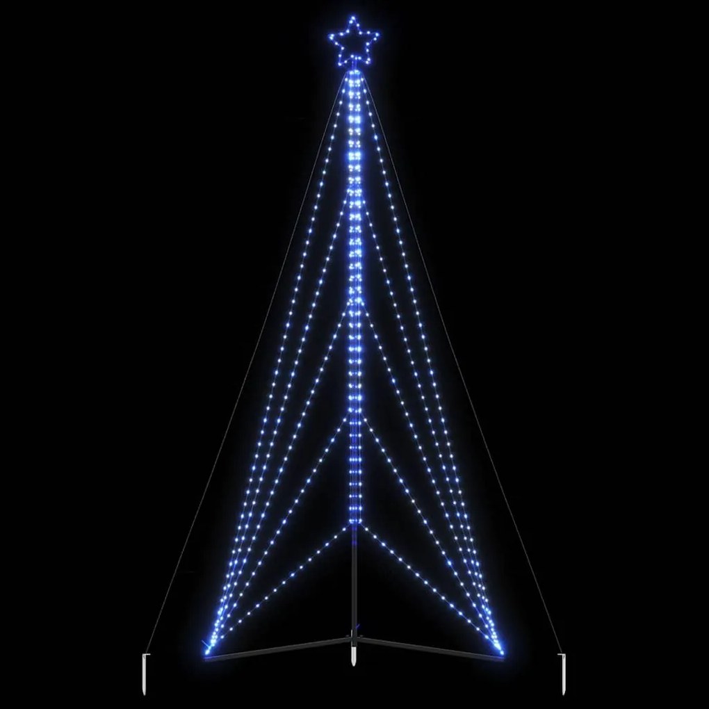 vidaXL LED Árvore de Natal 615 LEDs Azul 404,5 cm