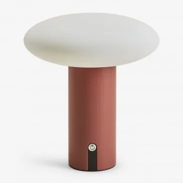 Lâmpada De Mesa Led Sem Fios Em Ferro Zosima Terracota - Sklum