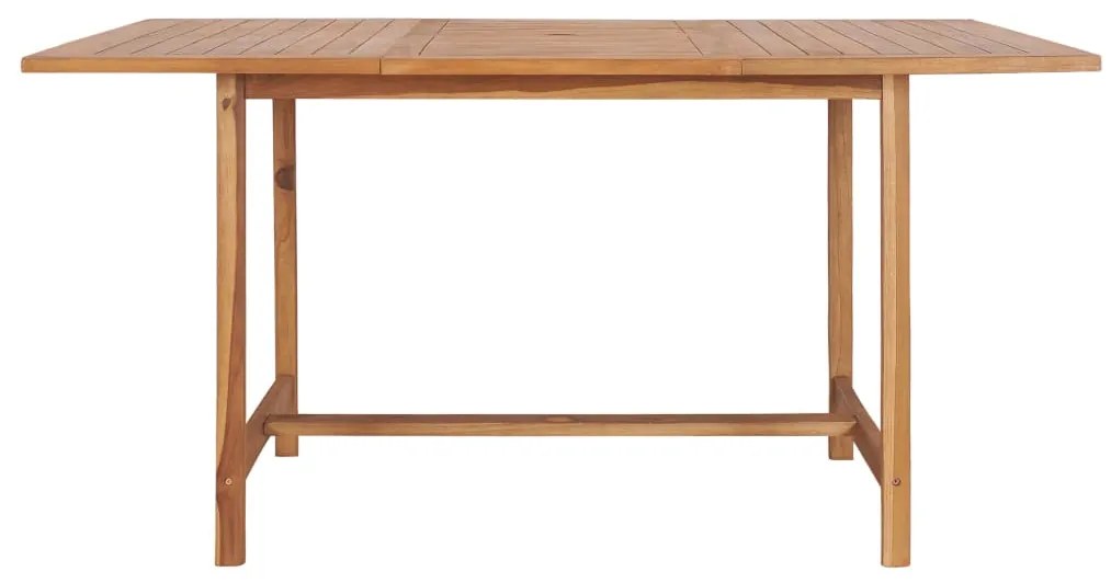 Mesa de jardim 150x150x76 cm madeira de teca maciça