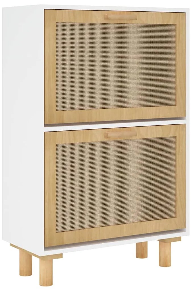 Sapateira 52x25x80 cm derivados de madeira/vime natural branco