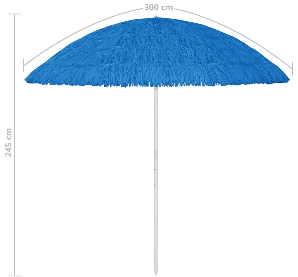 Guarda-sol de praia Hawaii 300 cm azul