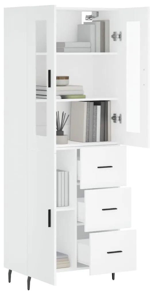 Armário alto 69,5x34x180 cm derivados de madeira branco