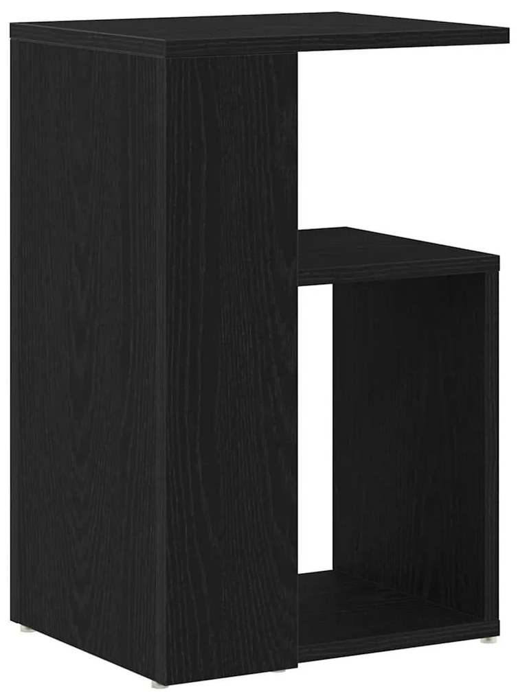 Mesa de Apoio vidaXL Preta de Carvalho 36x30x56 cm em Madeira Revestid
