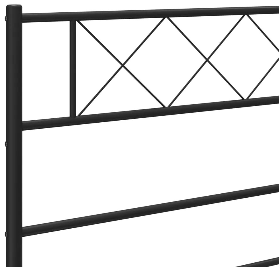 Cabeceira de cama 80 cm metal preto