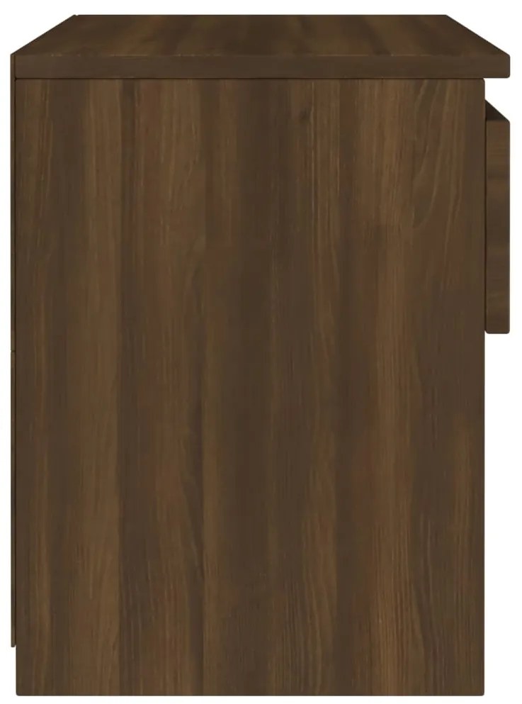 Mesa cabeceira 2pcs 40x30x39cm derivado madeira carvalho cast.