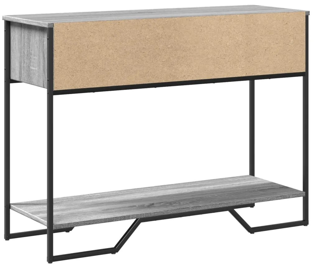 Mesa consola 100x35x74,5 cm derivados madeira cinzento sonoma