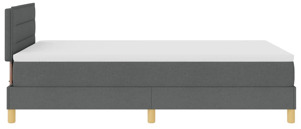 Cama Box com Colchão Cinza Escuro 120x200 cm Tecido
