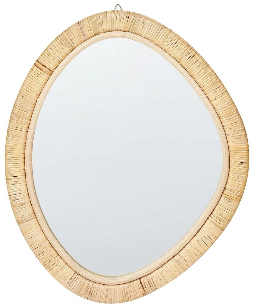 Espelho de parede em rattan natural 50 x 60 cm ZAATARI Beliani