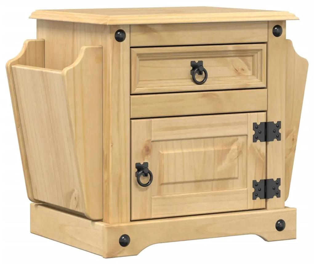 Mesa de cabeceira Corona 45x35x47,5 cm madeira de pinho maciça