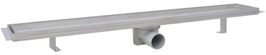 Dreno de chuveiro linear 2 pcs 830x140 mm aço inoxidável