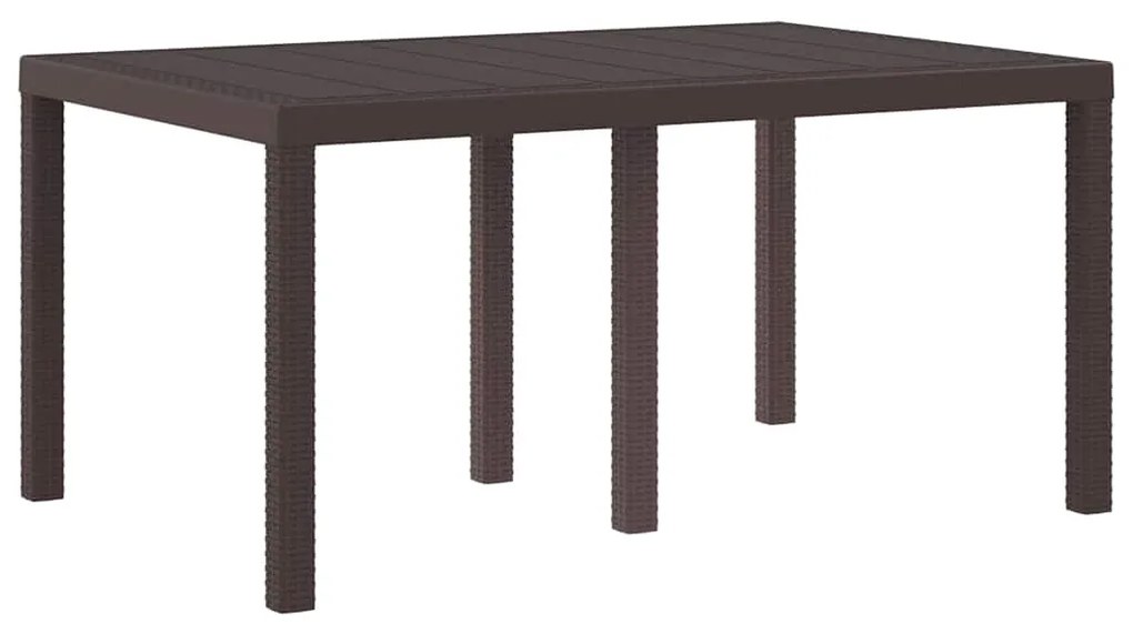 Conjunto de Jantar de Jardim 5 pcs Castanho 150 x 100 x 73 cm
