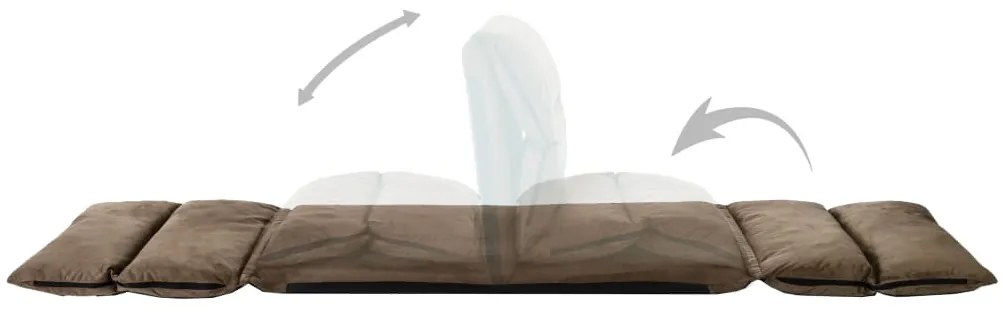 Colchão dobrável microfibra cinzento-acastanhado