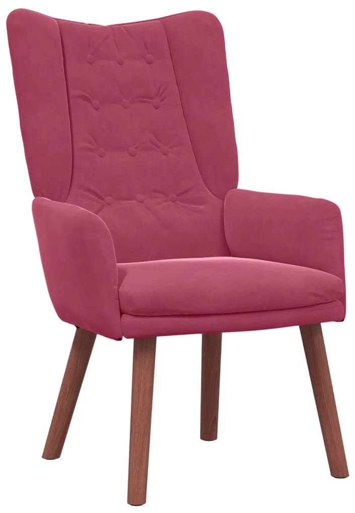 Poltrona Relaxante vidaXL Vermelha Veludo