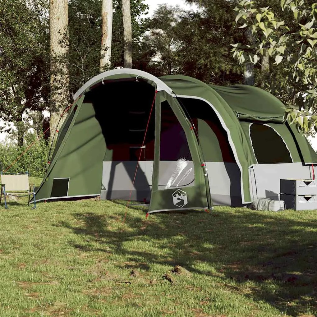 Tenda familiar para 6 pessoas impermeável verde