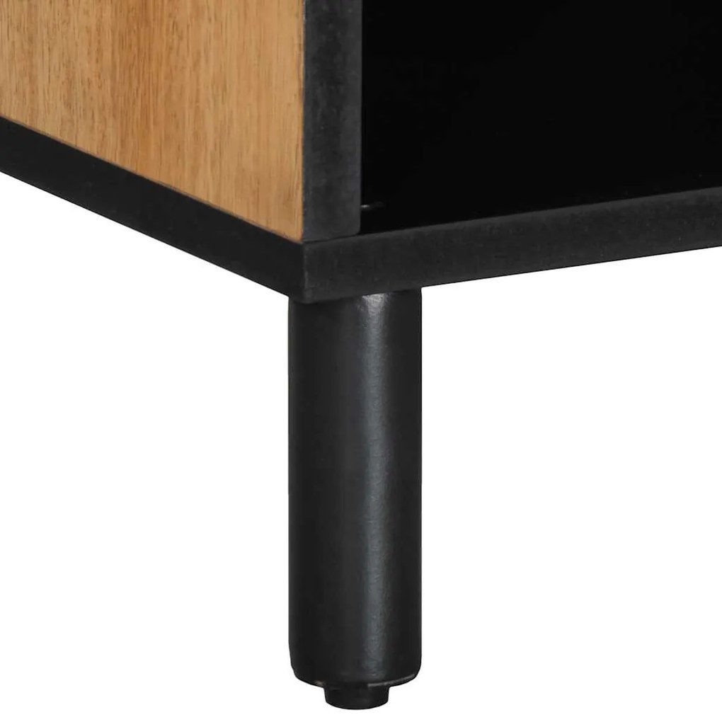 Móvel de TV 100x33x46 cm madeira de mangueira maciça castanho