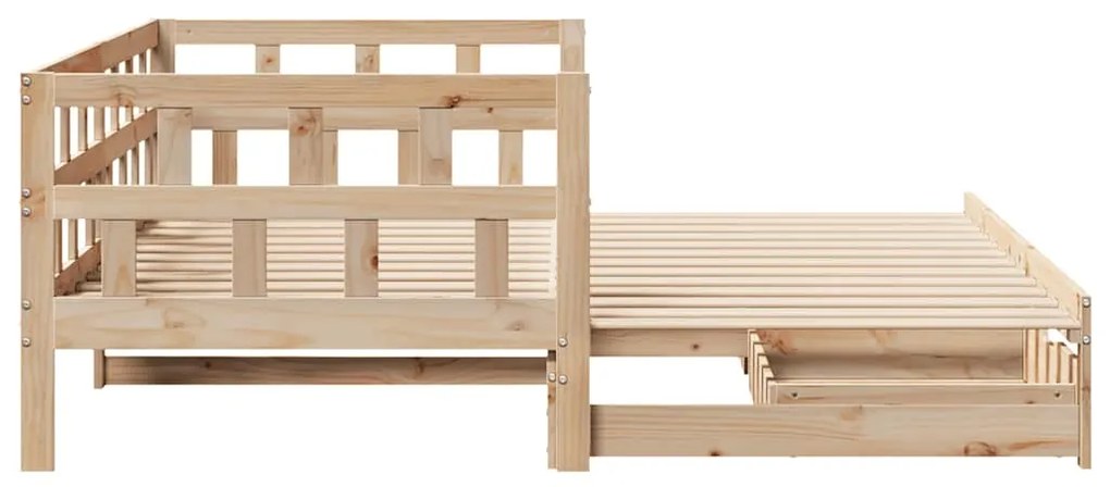 Sofá-cama com gavetão e gavetas sem colchão 80x200 cm
