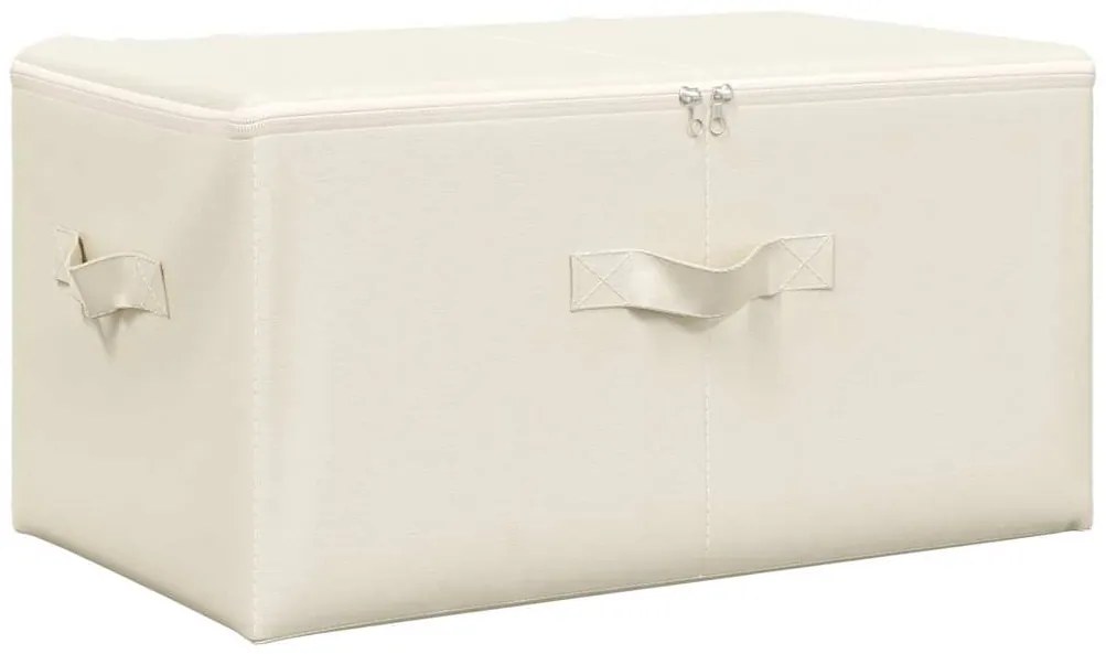 Caixas de arrumação 2 pcs 43x34x23 cm tecido creme