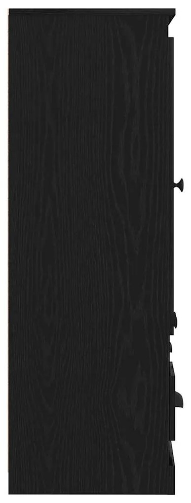 Highboard vidaXL Preto Carvalho 132x35,5x103,5 cm Madeira Engenharia